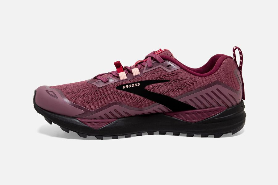 Brooks Cascadia 15 Trail Running Shoes Womens - Burgundy - WEACB-9274